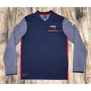 Nike On Field Sideline Patriots Coaches Jacket 1/4 Zip Small NFL New England .